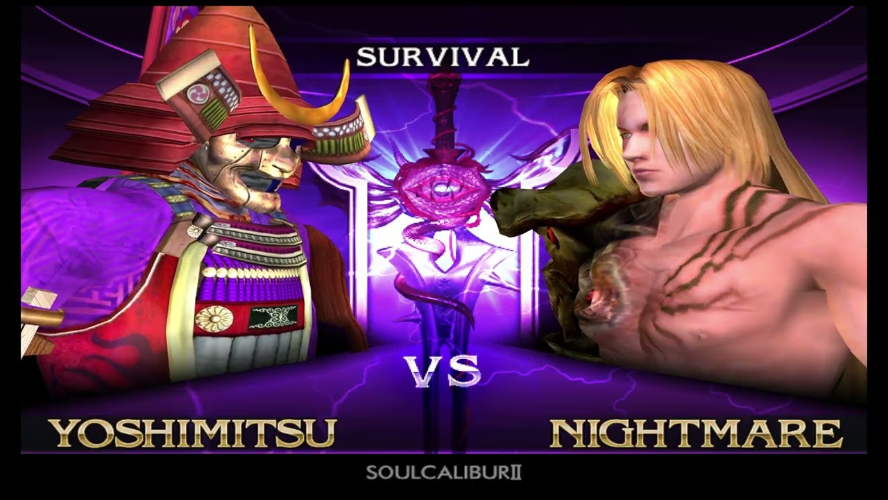 Soulcalibur II (ソウルキャリバーII) Yoshimitsu GameCube Survival Mode LongPlay [4K60fps]