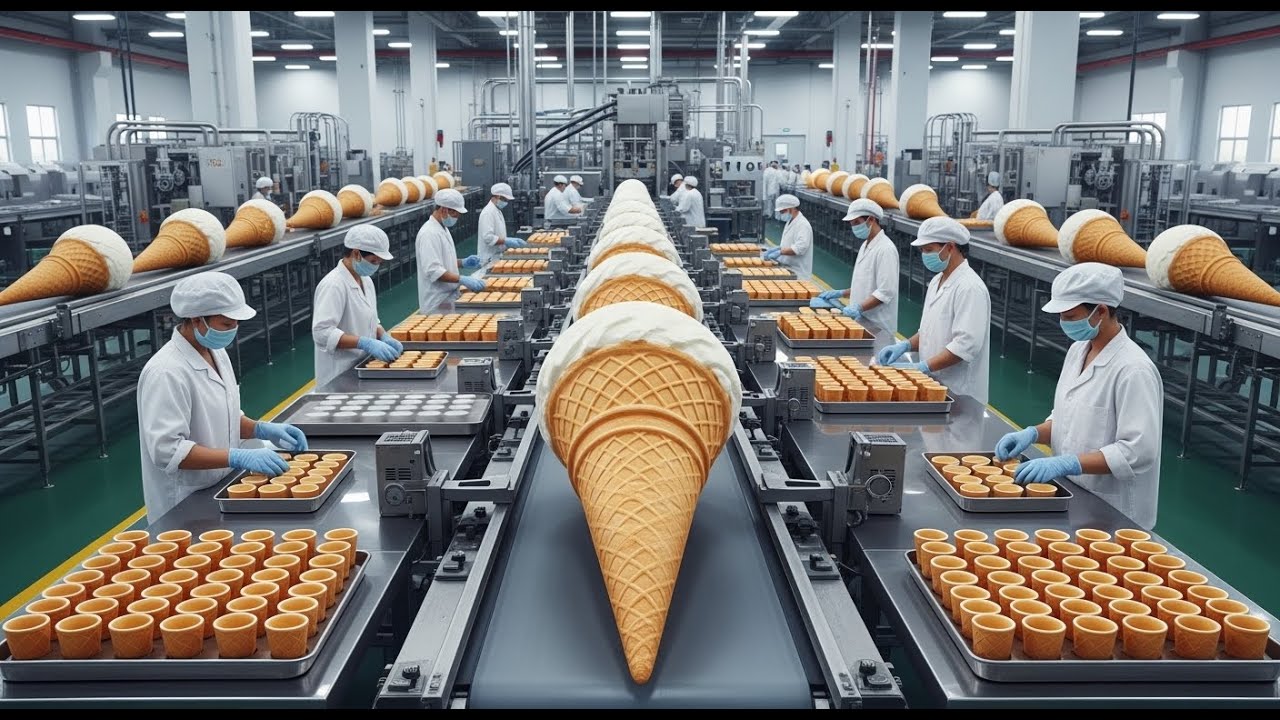 HOW ICE CREAM CONES ARE MADE!❤️😍