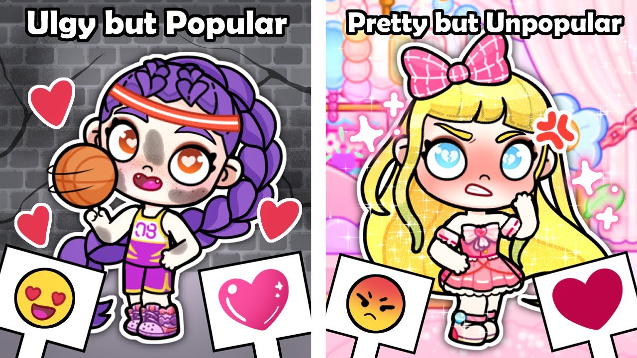 My Sister Was Pretty but Unpopular, While I Was Ugly but Popular! 💔💖 | Avatar World Story