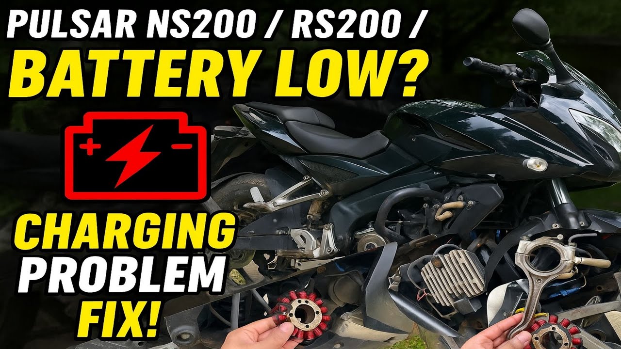 Pulsar Ns200/Rs200/As200 | Motorcycle Battery Low & Charging Problem Fix!