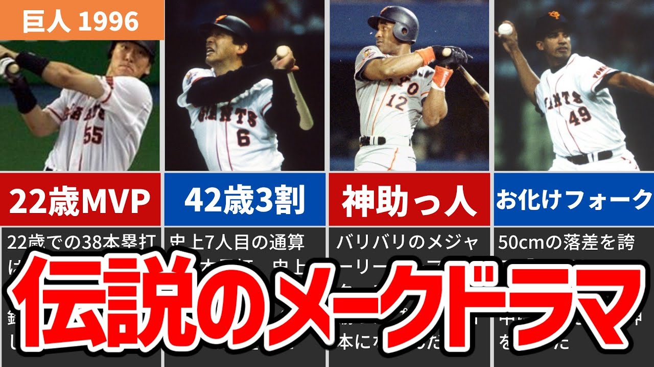 【1996年巨人】3番松井4番落合って激アツすぎない？【ゆっくり解説】
