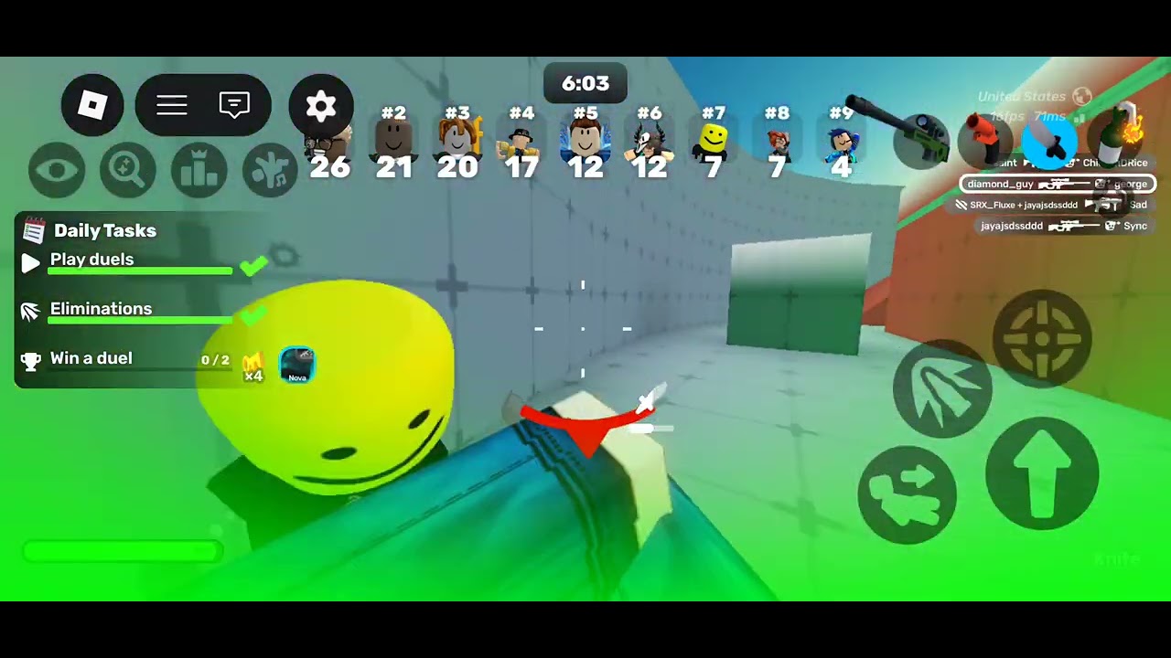  Iam playing rivals  free for all it is fun I kill some people with a knife! Please like and sub