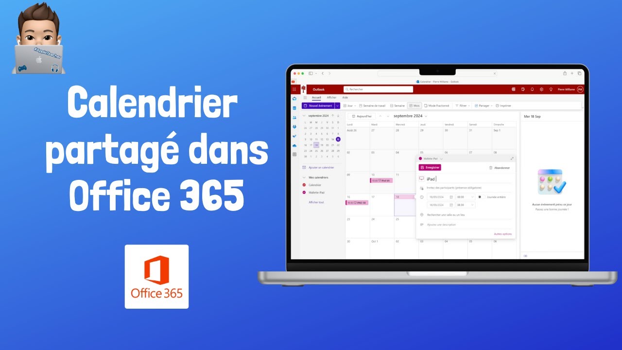 Calendrier partagé dans Office 365