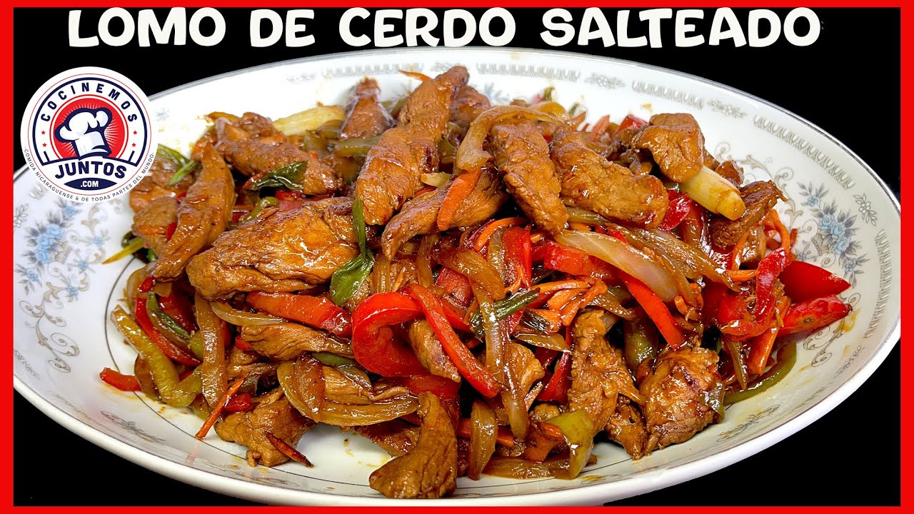 Lomo de cerdo saltado estilo Asiático