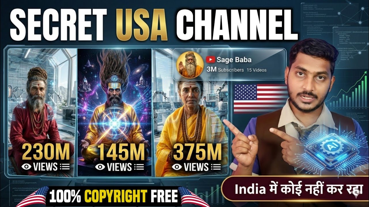 2026 Secret USA Channel Idea 🔥 India में अभी कोई नहीं कर रहा | AI USA Shorts Channel Kaise Banaye