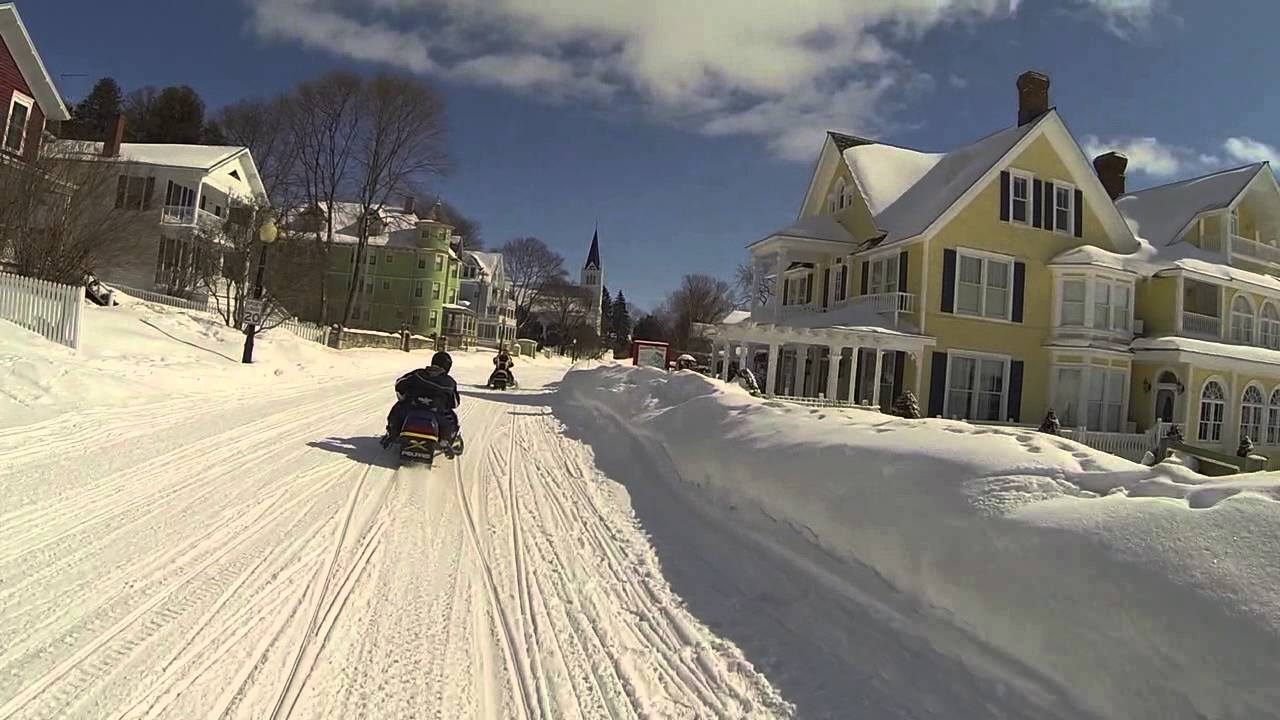 Snowmobiling Indian River and Mackinac Island
