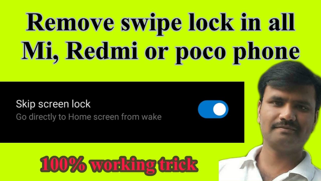 Disable swipe unlock in all mi, redmi,or poco devices
