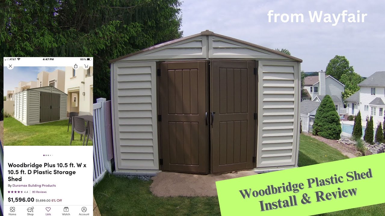 Woodbridge Plastic Shed Install & Review