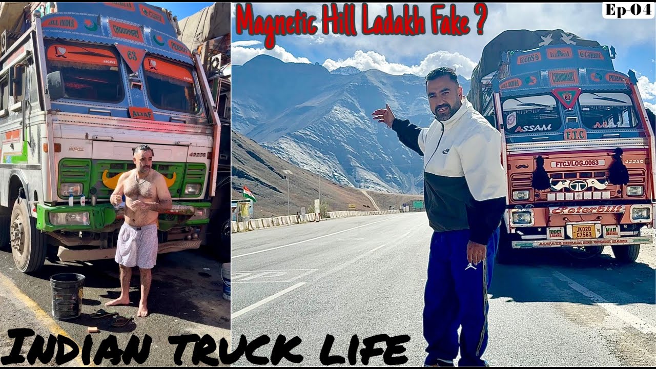 Shocking Reaction 42 ton Heavy Truck on Magnetic Hill in Ladakh | Indian Truck life | 775