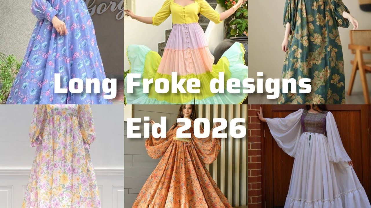 Long Froke designs 👗 for Eid 🌙✨ 2026#frokdesign #dressdesign #korean #viralvideo #aesthetic 