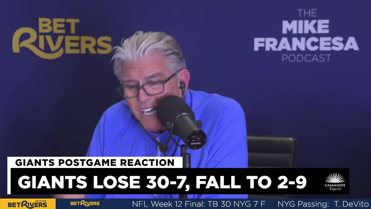 Bucs Romp Over Jones-less Giants 30-7 - Mike Francesa LIVE Reaction