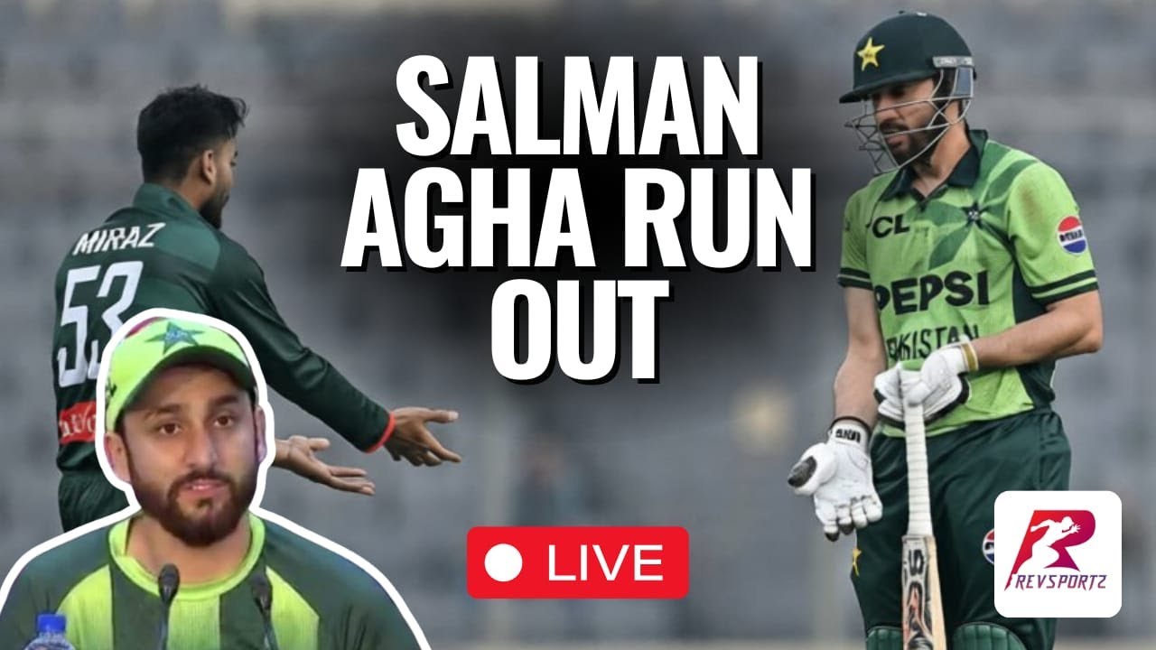 Salman Agha run out — the Pakistan Bangladesh spirit is a joke | LIVE