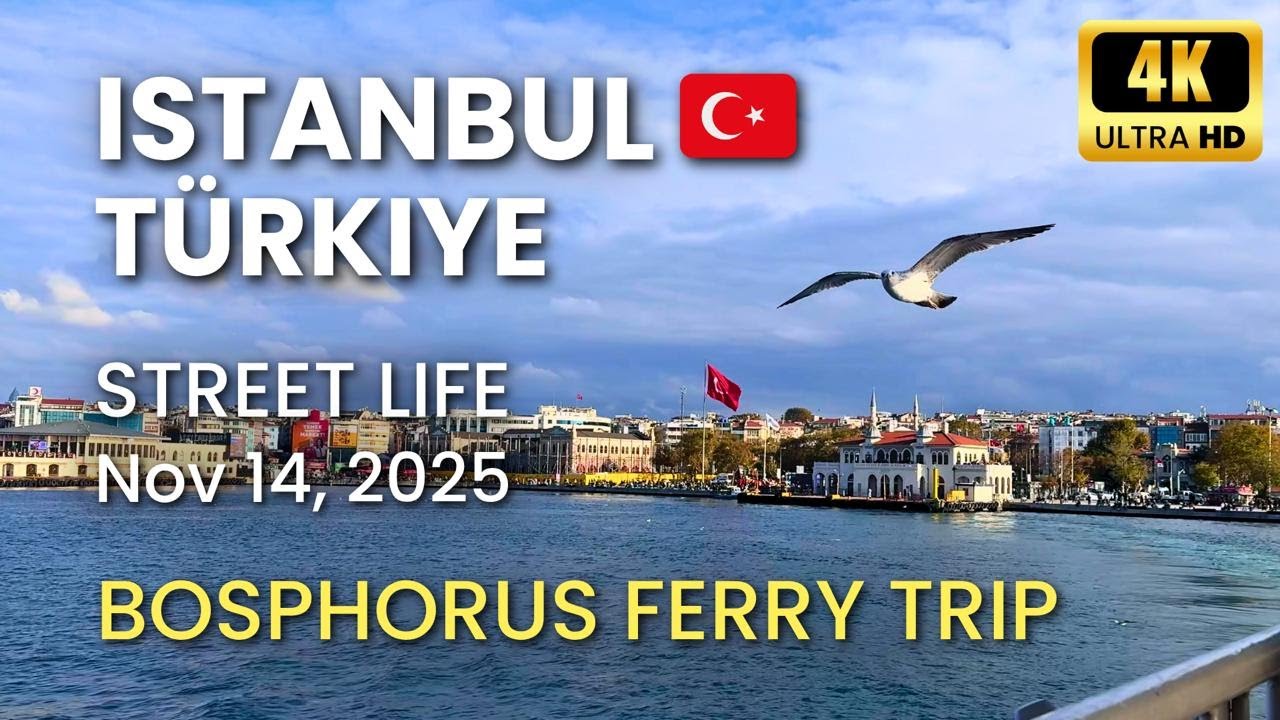 Ep.51 - My Bosphorus Ferry Ride 🇹🇷 Istanbul 4K | Beautiful City Views