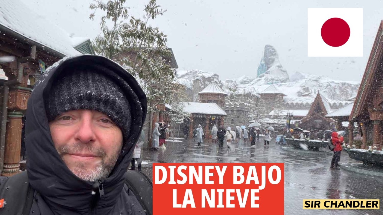 PARQUE DE DISNEY CON FUERTE NEVADA - DISNEY SEA DE TOKIO 🇯🇵