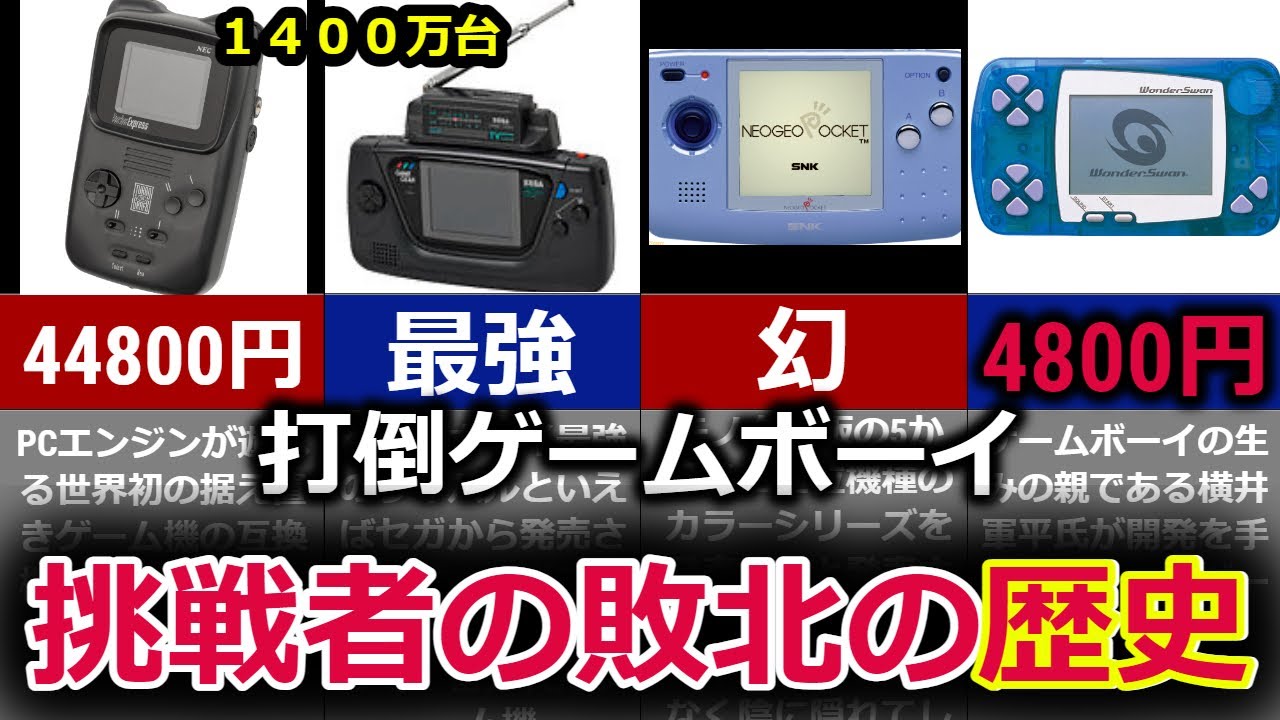 【最強のライバルたち】ゲームボーイを打倒しようともがいた勇者たちの崩壊の歴史【ゆっくり解説】