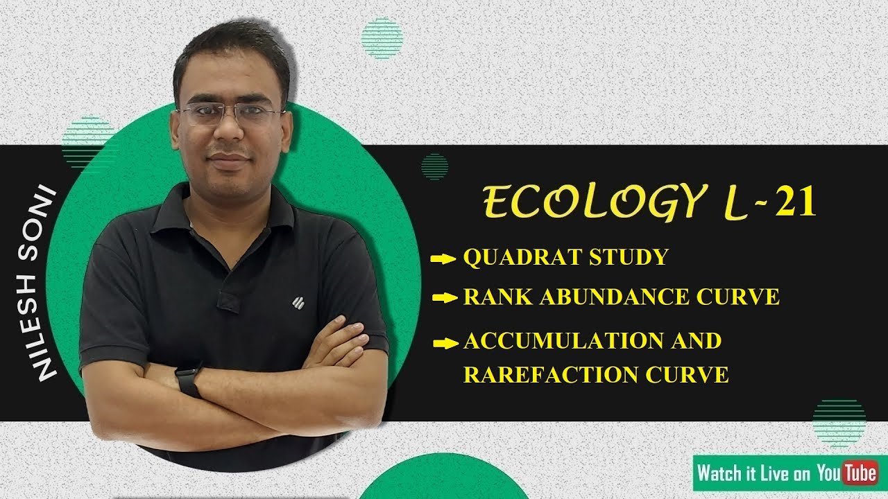 Quadrat Study, Rank Abundance Curve, Accumulation and Rarefaction Curve | Nilesh Soni