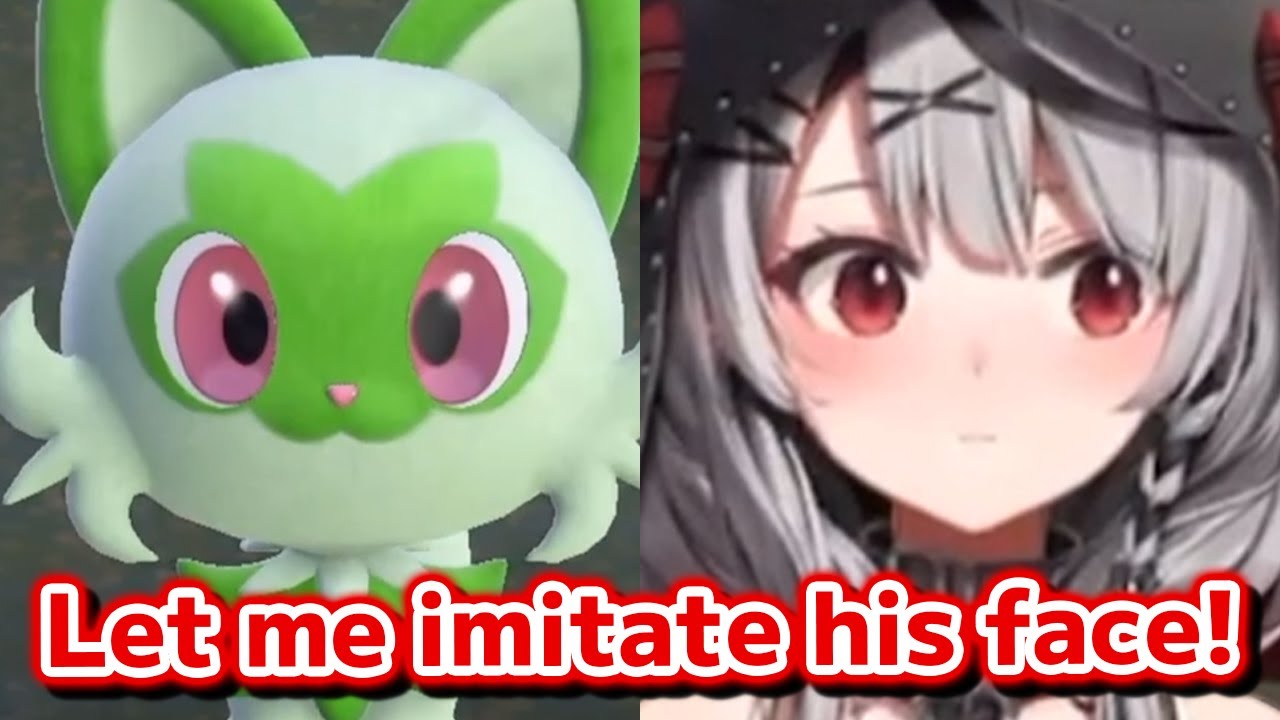 Chloe finally meets Sprigatito then makes Sprigatito face【Hololive】