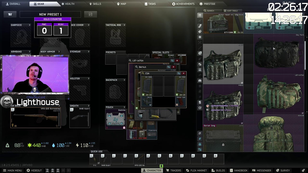 Tarkov Newbie Fails Live – Pro Overlays + Wheel Spin