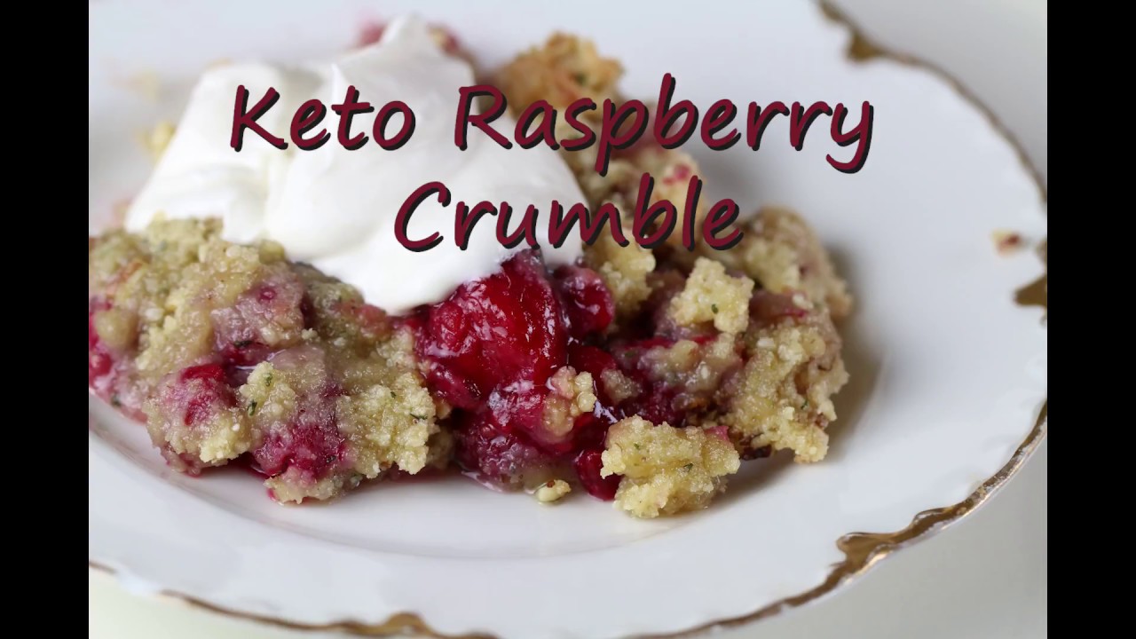 KETO DESSERT: Keto Raspberry Crumble