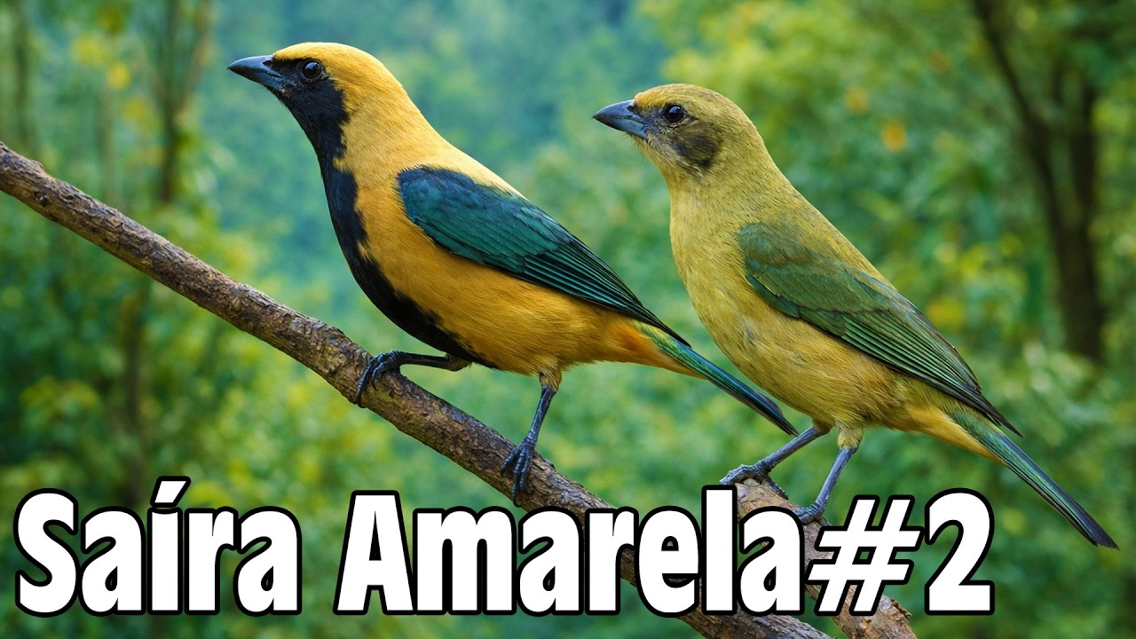 Saíra amarela, ave passeriforme -  AVE #2