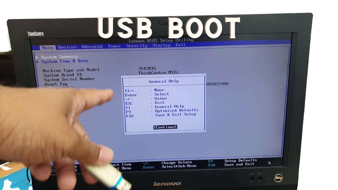 Lenovo ThinkCentre M72z Legacy и загрузка через USB UEFI