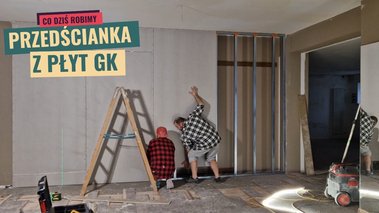 Przedścianka z płyt GK. Zabudowa wolnostojąca