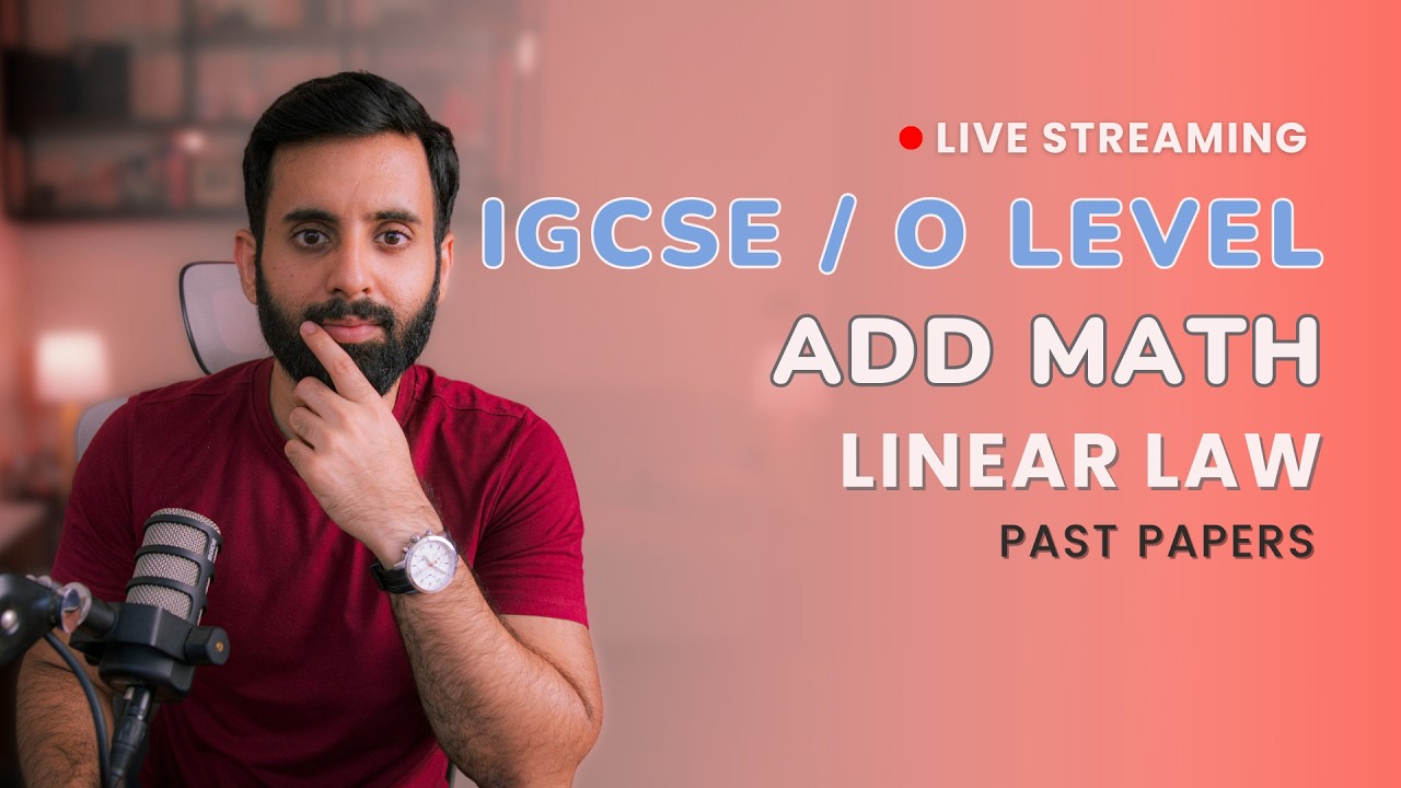 IGCSE/O Level Add Maths - Linear Law (Past Papers)