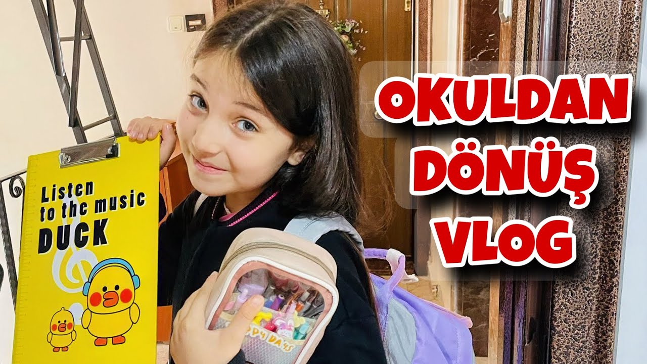 OKULDAN DÖNÜŞ VLOG !! DERİN’E SÜPRİZ YEMEK !