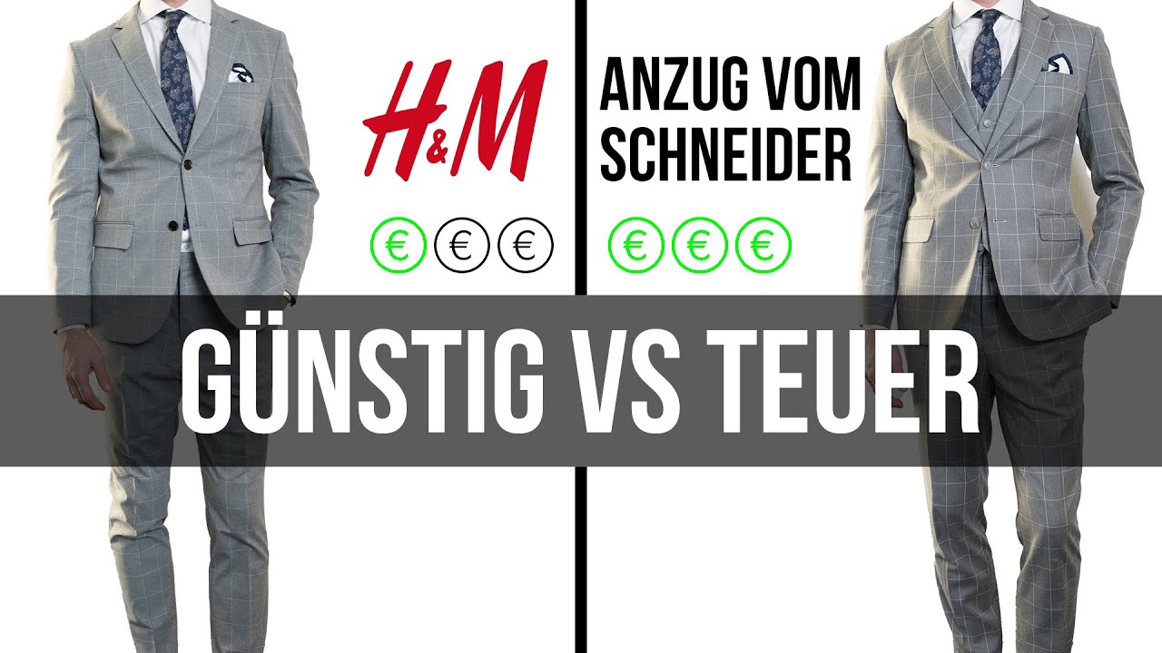 Lohnt sich ein MAßANZUG? H&M ANZUG vs MAßANZUG ● Anzug Tipps für Männer