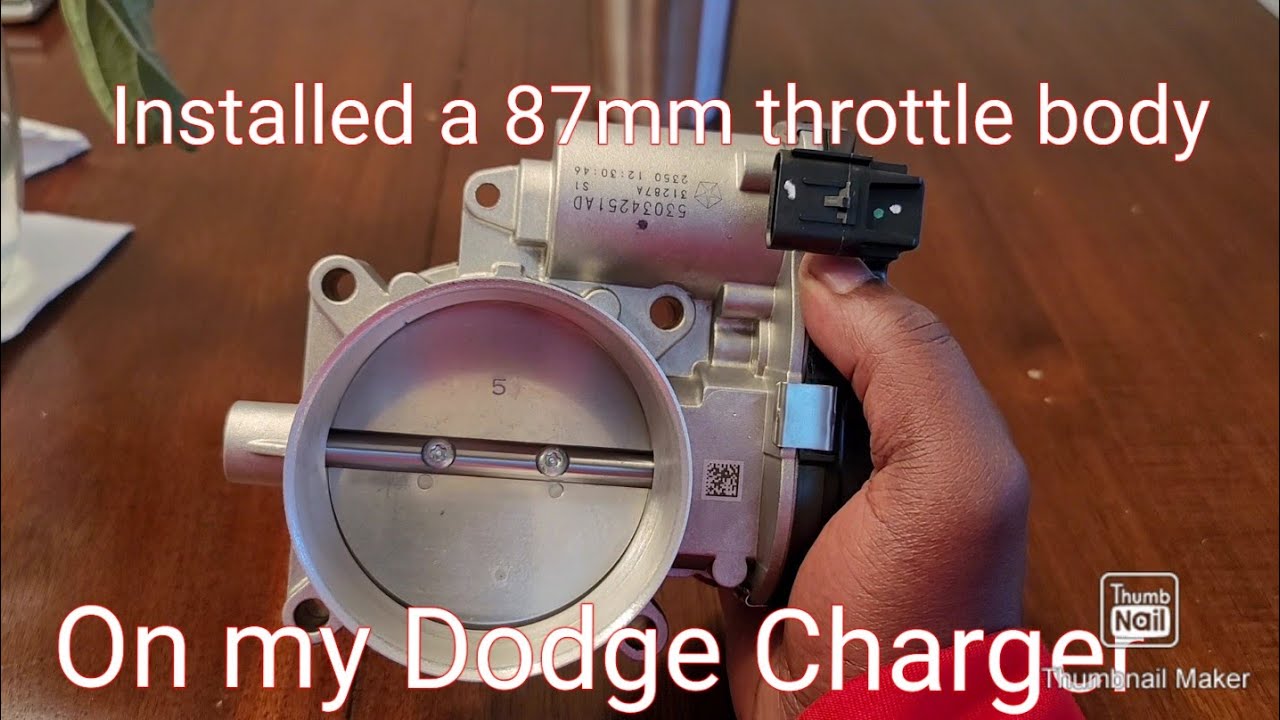 Installed a 87mm throttle body on my Dodge Charger. #MOPAR #DODGE #hemi