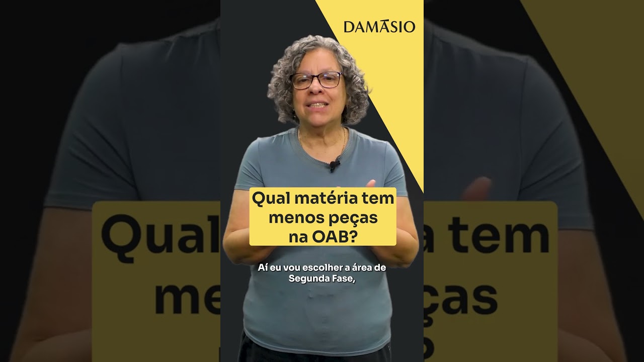 Qual mat&eacute;ria tem menos pe&ccedil;as na OAB?