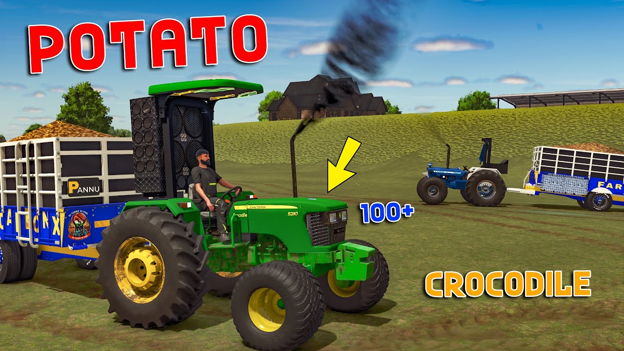 Crocodile🐊 JD5210 vs FORD 3600😱 | FS25 | Spanker Farming 2