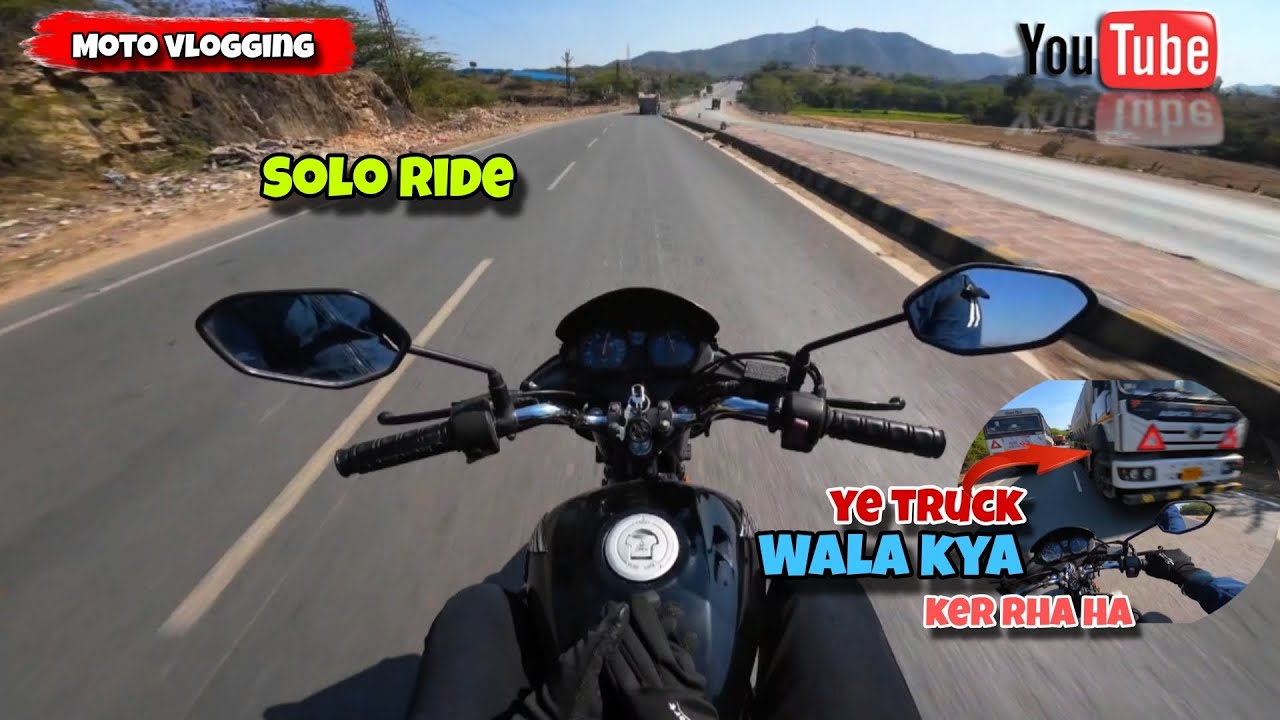 Solo ride per truck wala thok deta 😡😱. #motovlog 