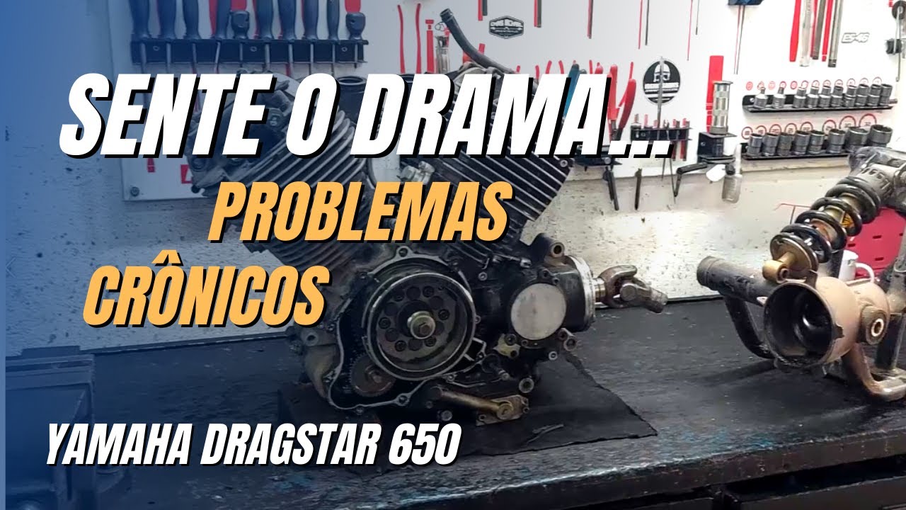 MAIS UMA VEZ PRÔBLEMAS CRÔNICOS NA YAMAHA DRAGSTAR 650 (EXPLICAÇÃO COM MOTO NA BANCADA)