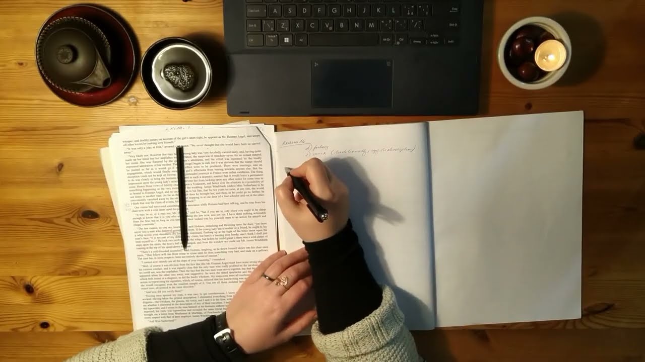 Late Night Study with me in Winter (no music)