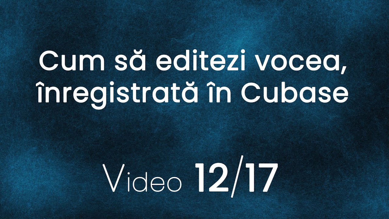 Cum să editezi vocea, înregistrată în Cubase