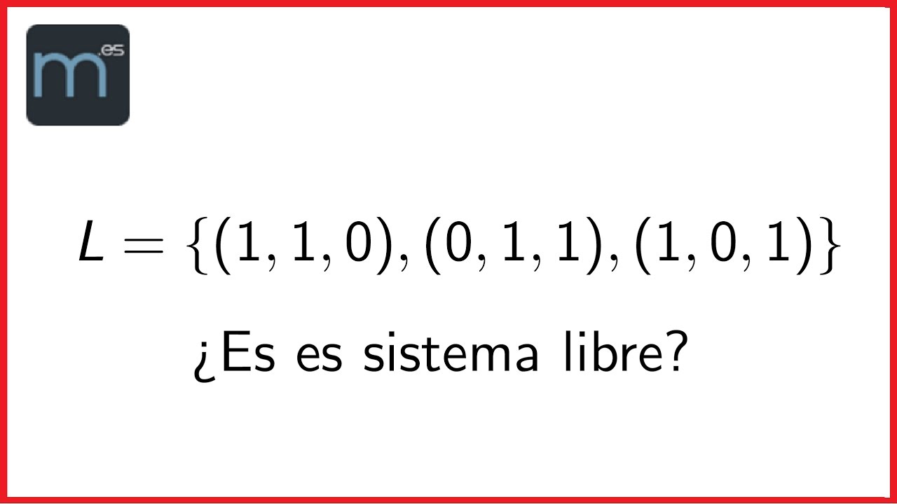 ¿Es un sistema libre? 2
