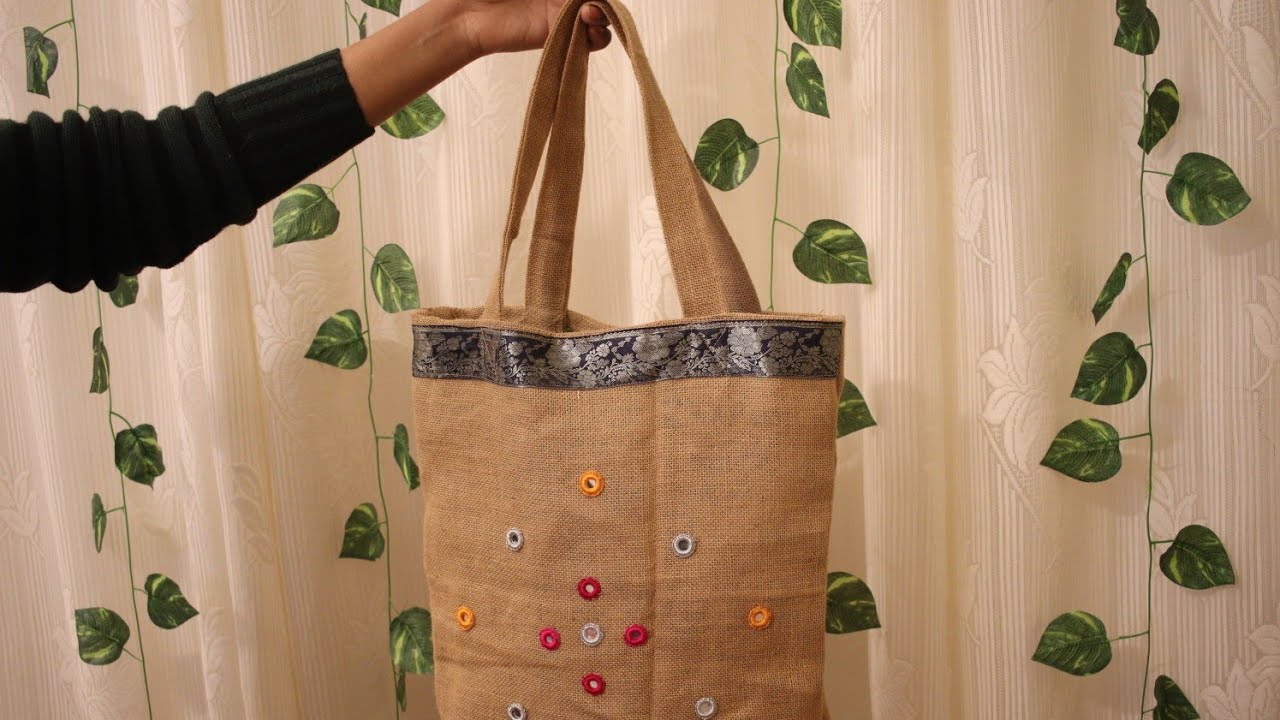 Jute ki bori और old cloth ko repurpose करें - DIY Tote bag