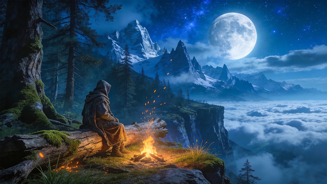 Mirror Lake of the High Peaks | Peaceful Fantasy Music & Nature Ambience