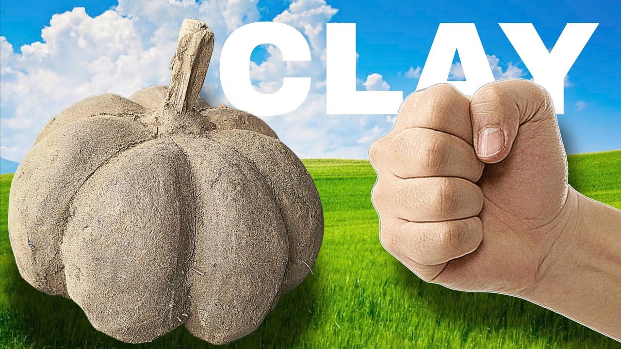 I try to make pumpkin with a clay
