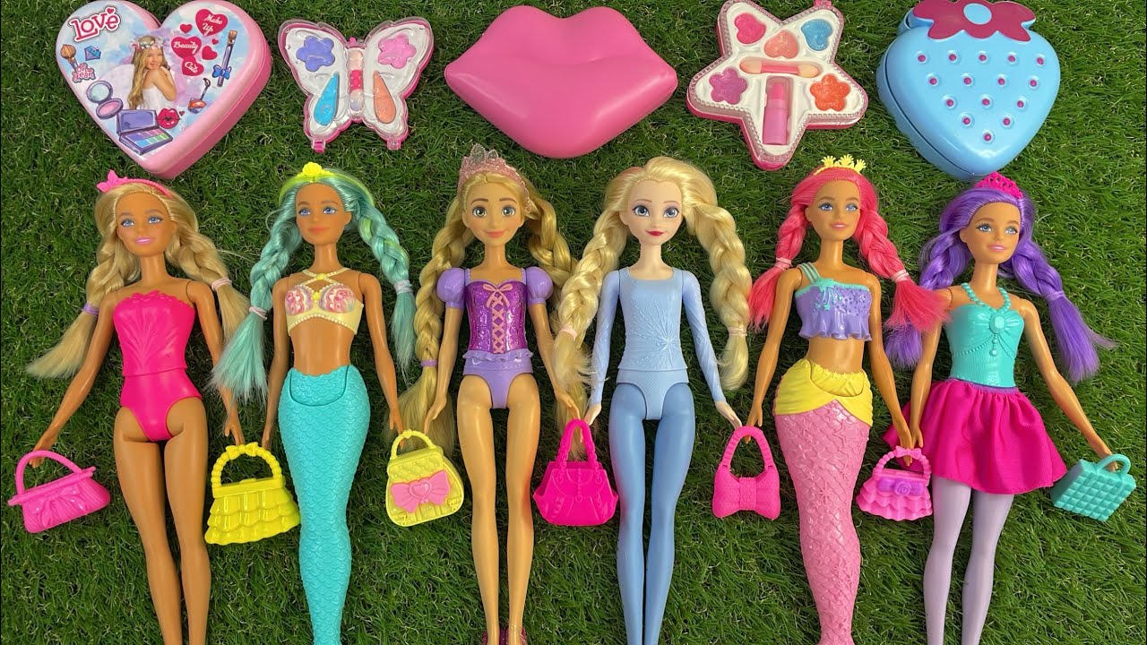 Disney Princess Doll Makeover ~ DIY Miniature Ideas For Barbie ~ Wig, Dress, Faceup, andMore! DIY 