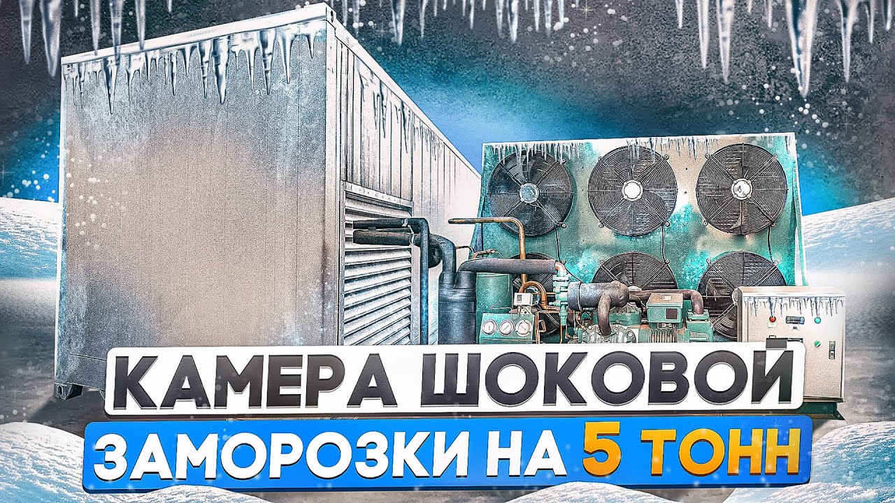 Морозильная камера шоковой заморозки на 6 тонн продукции