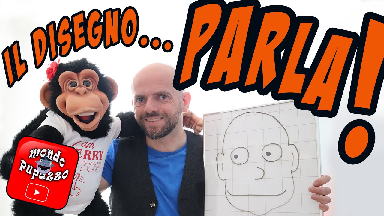 Un disegno che... PARLA! il ventriloquo, la scimmia, un pizzico di magia, una lavagna, ed un disegno