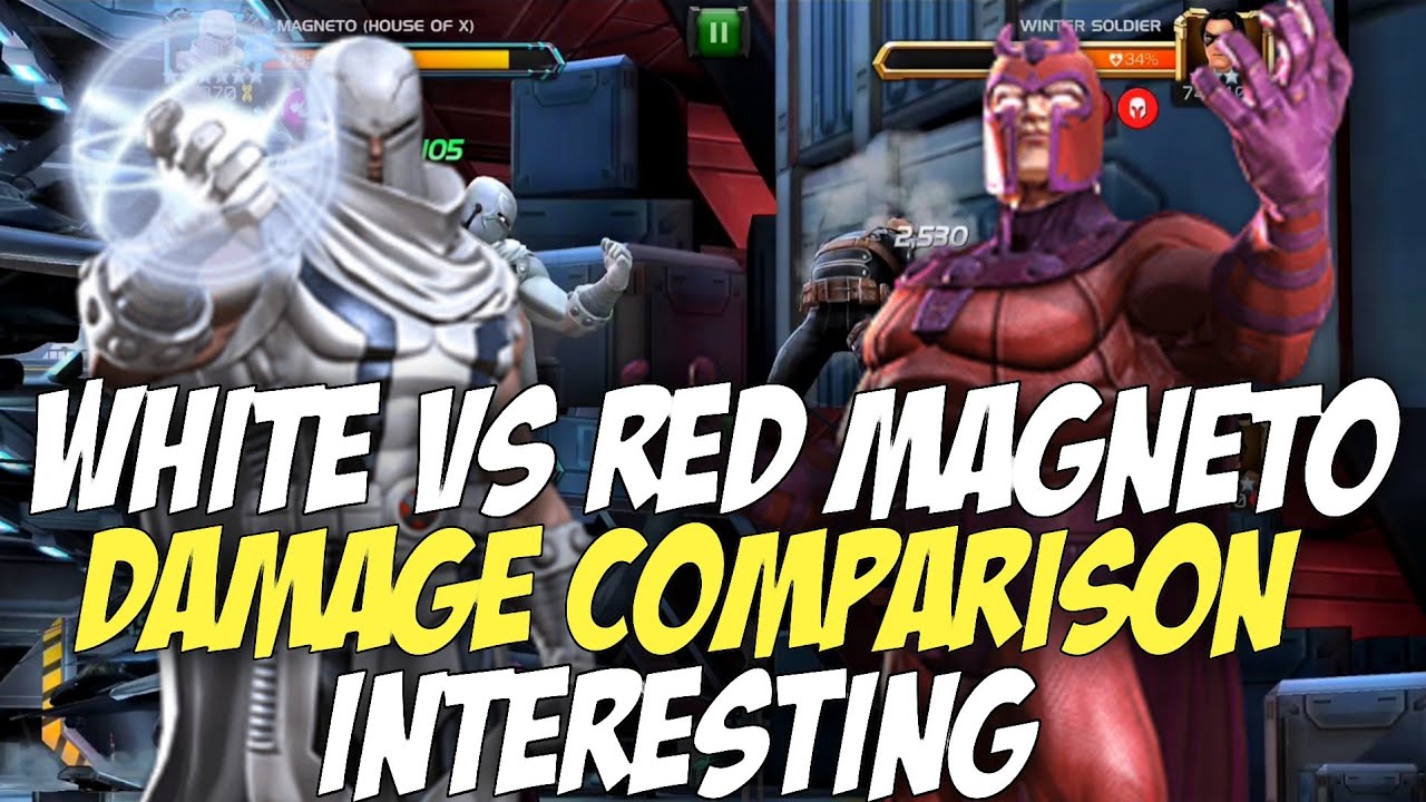 Red Magneto Vs White Magneto Damage Comparison! | Marvel Contest Of Champions