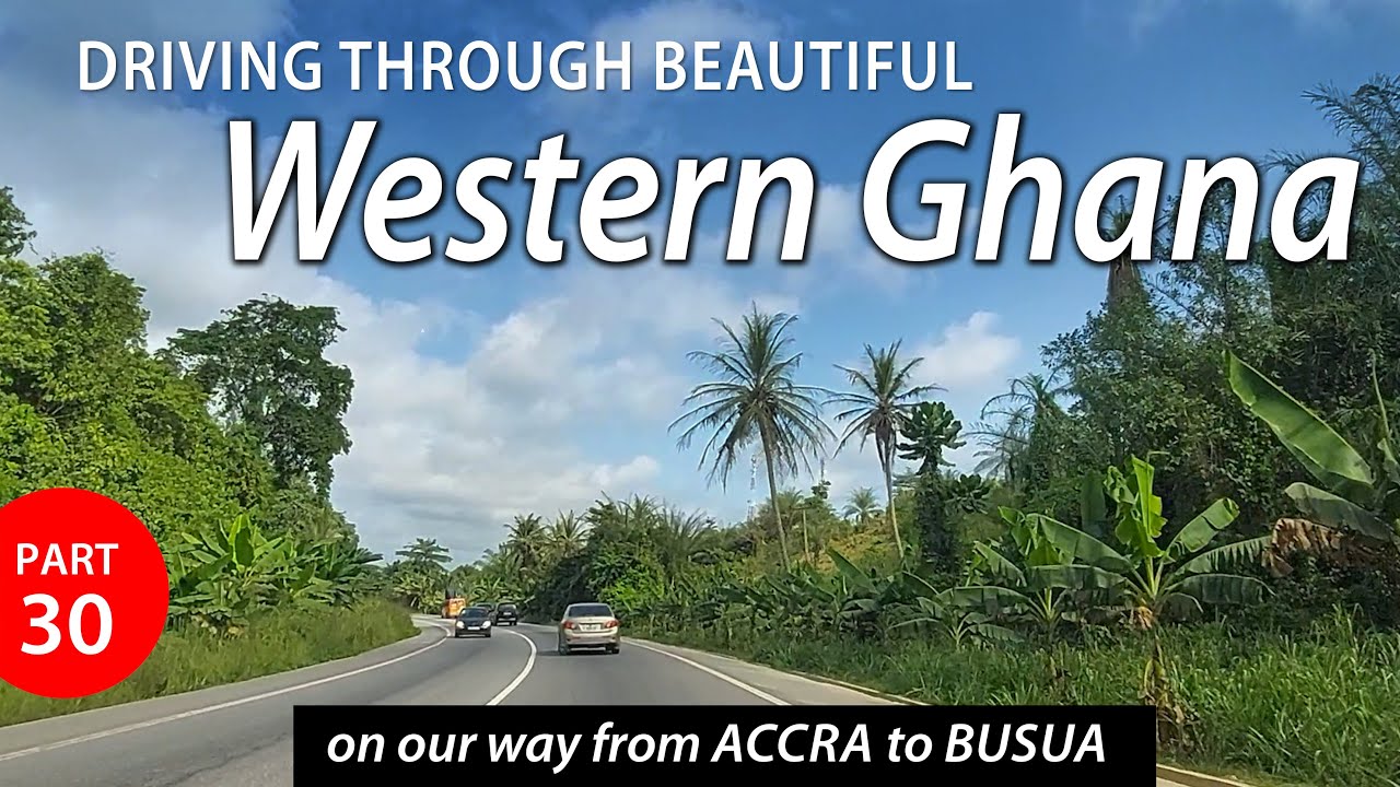 Driving from Accra to Busua - Elmina to Shama Junction 🇬🇭 Ghana 2021 - part 30