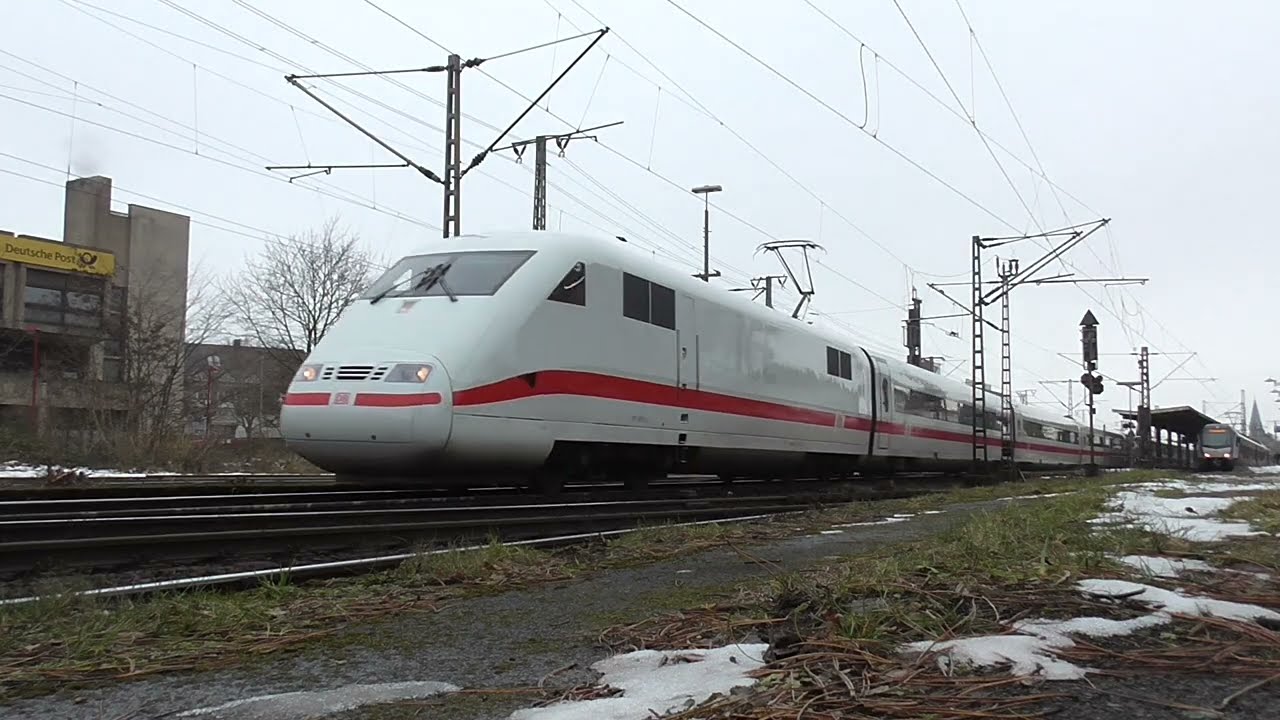 401 068 mit ICE 1135 Sprinter und 185 514 & 185 518 VPS mit 4000t Erzbomber