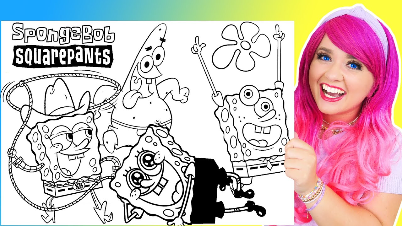 Coloring SpongeBob SquarePants, Patrick & Gary Coloring Pages | Prismacolor Markers