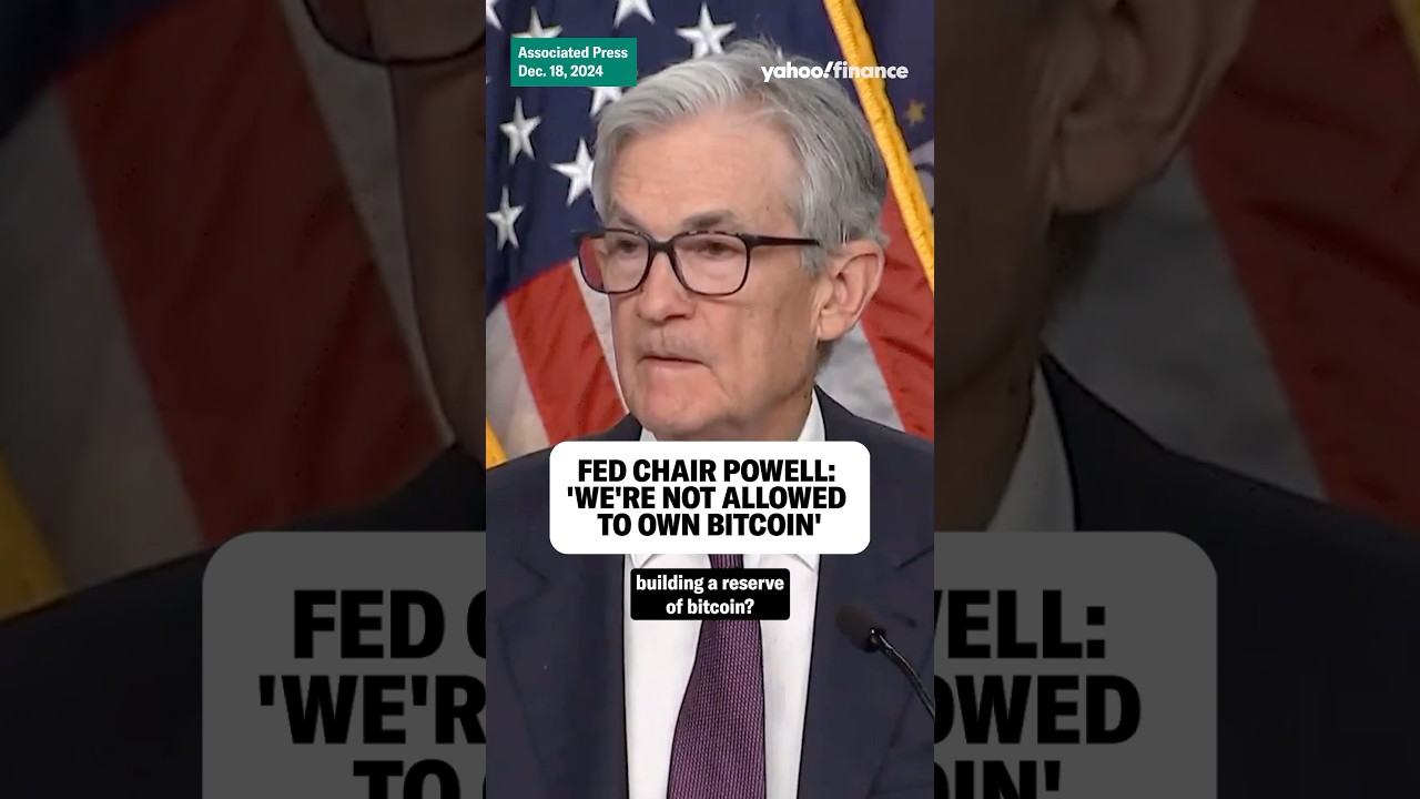 Fed Chair Powell: &lsquo;We&rsquo;re not allowed to own bitcoin&rsquo; #shorts