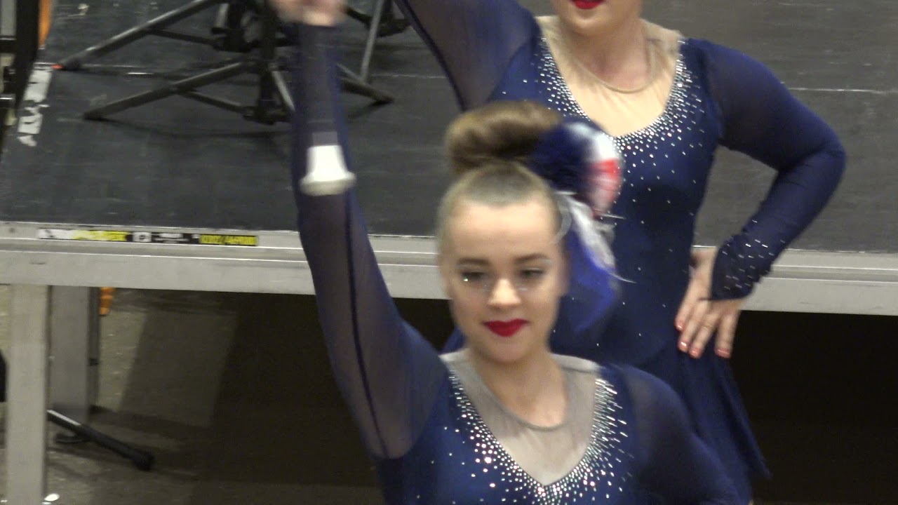 Majorettes (cheerleaders) from Zwolen perform at Diffwinds XIII extended