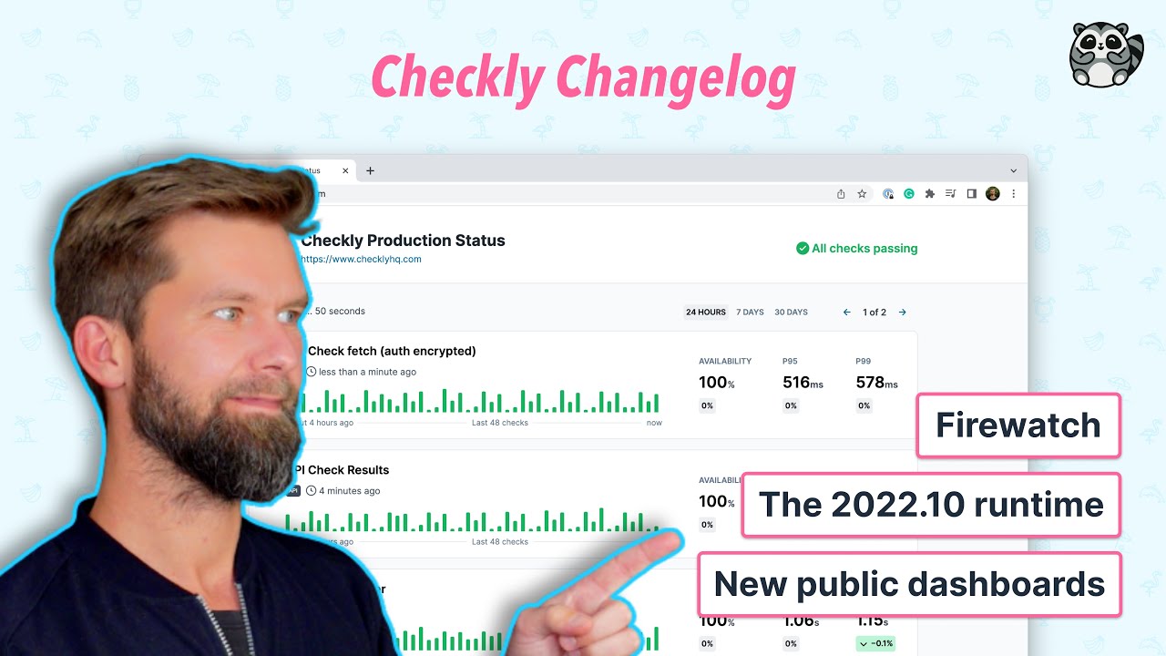 A new runtime, new and shiny dashboards and Firewatch &mdash; Checkly Changelog December 2022